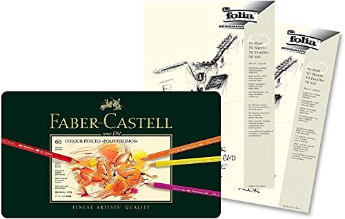 Faber-Castell - Farbstifte Polychromos, 60er Metalletui + Skizzenblöcke A4 von Faber-Castell