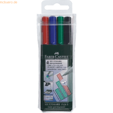 Faber Castell Folienschreiber nonpermanent S VE=4 Stück 4 Farben Faber Castell Folienschreiber nonpermanent S VE=4 Stück 4 Farben von Faber Castell