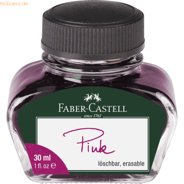 Faber Castell Füllhaltertinte Glas 30 ml pink von Faber Castell