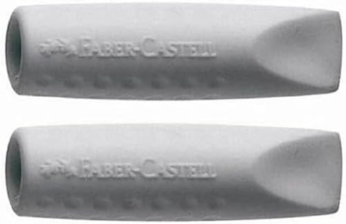 Faber-Castell Grip 2001 Radierkappen, 2er-Packs, 5 Stück, weiß von Faber-Castell