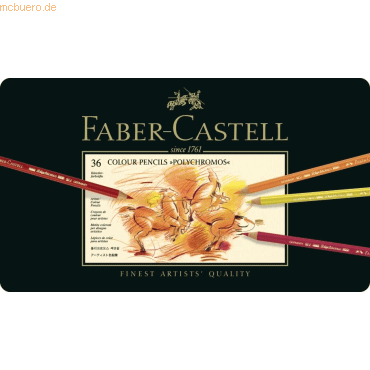 Faber Castell Künstlerfarbstift Polychromos farbig sortiert im Metalle Faber Castell Künstlerfarbstift Polychromos farbig sortiert im Metalle von Faber Castell