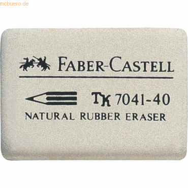 Faber Castell Radiergummi Blei+Farbstifte 24x7x36mm weiß von Faber Castell
