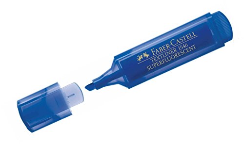 Faber-Castell Textliner 15-Spitze-Meißel/fein blau 1Stück (S) – Marker (blau, Meißel/fein, Blau, Polypropylen, 1 mm, 5 mm) von Faber-Castell