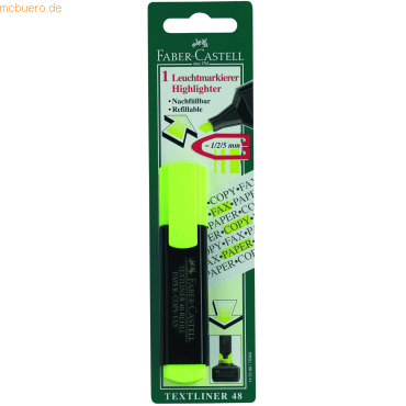 Faber Castell Textmarker Textliner 48 gelb in Blisterverpackung von Faber Castell