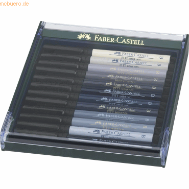 Faber Castell Tuschestift Pitt Artist Pen B Grau VE=12 Stück Etui Faber Castell Tuschestift Pitt Artist Pen B Grau VE=12 Stück Etui von Faber Castell