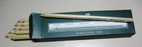 Faber-Castell Weißer Bleistift 7058 Perfektion VPE = 12 Stück von Faber-Castell