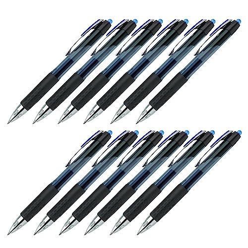 Faber-Castell uni-ball 205059 - Gelroller Signo UMN-207, 0,4 mm, blau, 12 Stück von Faber-Castell