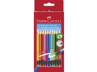 Farveblyant Faber-Castell Red Line 12 stk. ass. farver med viskelæder von Faber-Castell