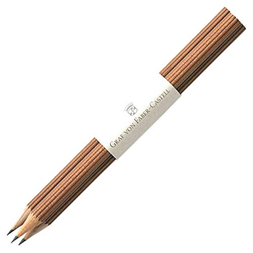 Graf von Faber-Castell Bleistifte Nr III Bezeichnung der Härte, B Stift mit Tauchkappe, braun von Faber-Castell