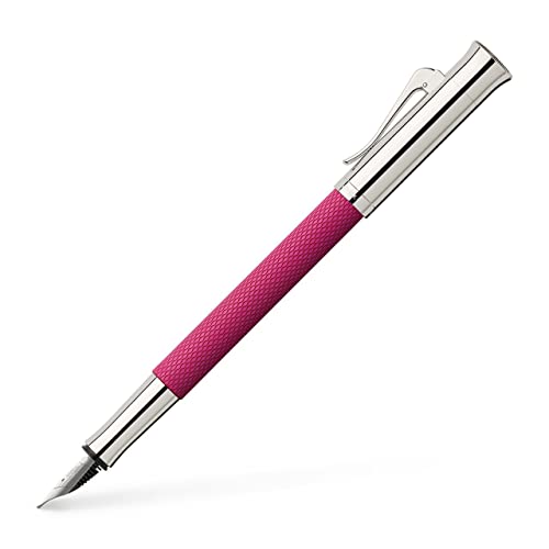 Graf von Faber-Castell Füllfederhalter Guilloche Electric Pink mit Schaft aus Edelharz, 18-Karat Goldfeder mit Iridiumspitze, Federbreite: F, Abmessung: Länge 131 mm x Ø 12 mm, 145241 von Faber-Castell