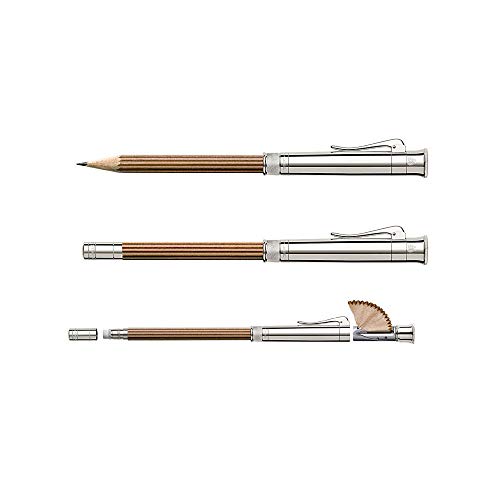 Graf von Faber-Castell der Perfekte Bleistift, in der Farbe Sterlingsilber, inklusive Spitzer und Radiergummi in der Kappe, 118566 von Graf von Faber-Castell
