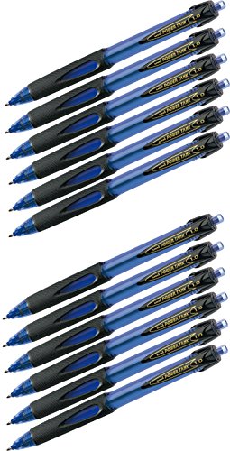 Kugelschreiber uni-ball® Powertank mit Druckmechanik (12 Stück blau) von Faber-Castell