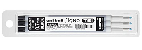 Uni-Ball Signo TSI Nachfüllpack, löschbar, Schwarz, 3 Stück von Faber-Castell