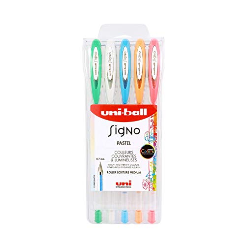 Uni-Ball Signo um120ac/5 Samt-5 Tintenroller Gel Pastell 0,7 mm sortiert von Uni-Ball