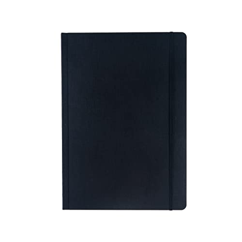 Fabriano Ecoqua Plus Notizbuch, 21,1 x 29,7 cm, A4, liniert, schwarz von Fabriano