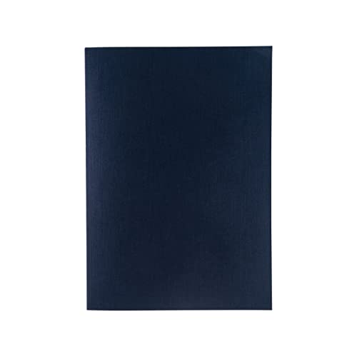 Fabriano Ecoqua Plus Notizbuch mit Klebstoffbindung, 21,1 x 29,7 cm, A4, gepunktet, Marineblau von Fabriano