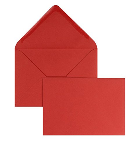 Rote Karten mit Umschlag 100 Stück Format 4 (11 x 8 cm) von Fabriano
