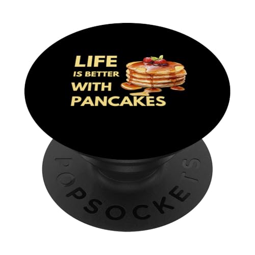 Das Leben ist besser mit Pfannkuchen PopSockets Klebender PopGrip Das Leben ist besser mit Pfannkuchen PopSockets Klebender PopGrip von Fabrinity