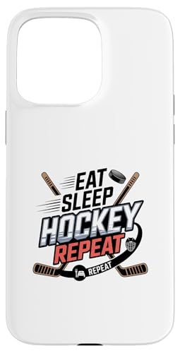 Eat Sleep Hockey, Wiederholung Hülle für iPhone 15 Pro Max Eat Sleep Hockey, Wiederholung Hülle für iPhone 15 Pro Max von Fabrinity