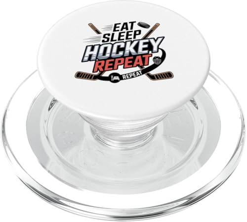 Eat Sleep Hockey, Wiederholung PopSockets PopGrip für MagSafe Eat Sleep Hockey, Wiederholung PopSockets PopGrip für MagSafe von Fabrinity