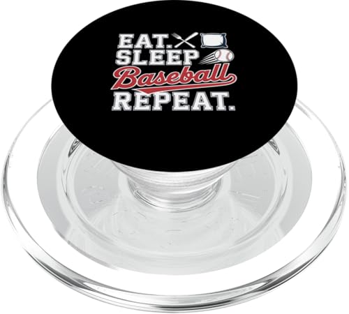 Essen, schlafen, Baseball wiederholen PopSockets PopGrip für MagSafe Essen, schlafen, Baseball wiederholen PopSockets PopGrip für MagSafe von Fabrinity