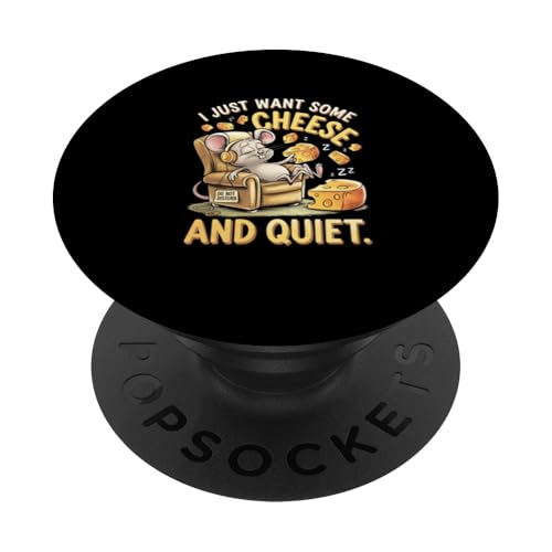 Ich will nur etwas Käse und Ruhe PopSockets Klebender PopGrip von Fabrinity