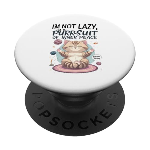 Lustige Kätzchen-Katze PopSockets Klebender PopGrip von Fabrinity