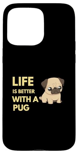 Mit einem Mops ist das Leben besser Hülle für iPhone 15 Pro Max Mit einem Mops ist das Leben besser Hülle für iPhone 15 Pro Max von Fabrinity