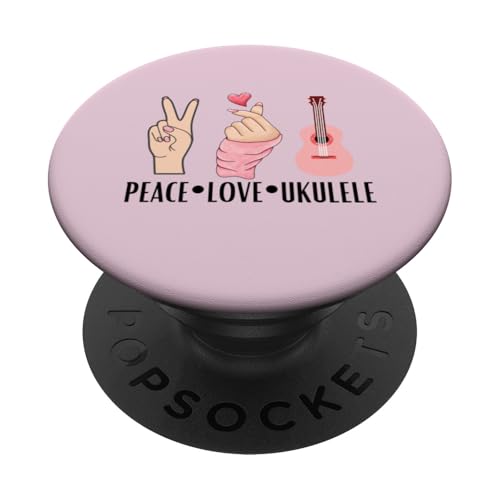 Peace Love Ukulele PopSockets Klebender PopGrip von Fabrinity