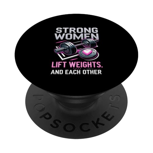 Starke Frauen heben Gewichte - Gym Fitness Workout PopSockets Klebender PopGrip von Fabrinity