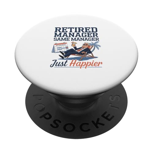 pensionierter manager gleicher manager just happier PopSockets Klebender PopGrip pensionierter manager gleicher manager just happier PopSockets Klebender PopGrip von Fabrinity