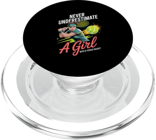 unterschätze niemals ein Mädchen mit einem Tennisschläger PopSockets PopGrip für MagSafe unterschätze niemals ein Mädchen mit einem Tennisschläger PopSockets PopGrip für MagSafe von Fabrinity