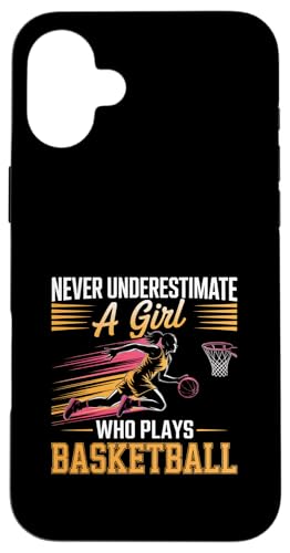 unterschätzen Sie niemals ein Mädchen, das Basketball spielt Hülle für iPhone 16 Plus unterschätzen Sie niemals ein Mädchen, das Basketball spielt Hülle für iPhone 16 Plus von Fabrinity