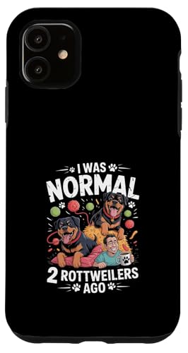 vor 2 Rottweilern war ich normal Hülle für iPhone 11 vor 2 Rottweilern war ich normal Hülle für iPhone 11 von Fabrinity