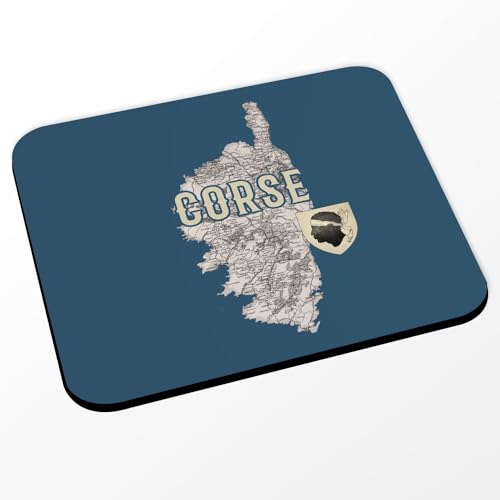 Fabulous Mauspad, Blau – Korsika Departement Island Bastia Alte Karte – (Maße 24 x 20 cm) von Fabulous