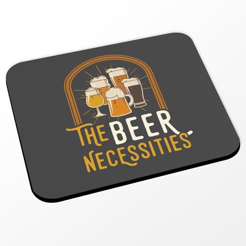 Fabulous Mauspad, Motiv: The Beer Necessities Bar und Bier Brauerei, Schwarz, (Maße 24 x 20 cm) von Fabulous