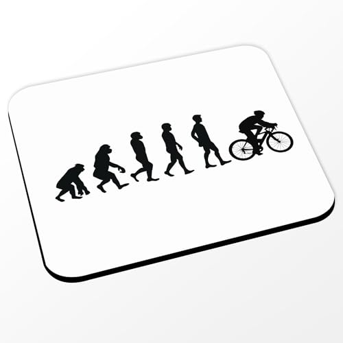 Fabulous Mauspad, weiß, Evolution Fahrrad, Radsport, Rennrad, Straßenrennen, (Maße 24 x 20 cm) von Fabulous
