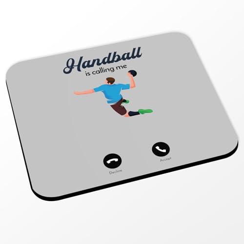 Fabulous Mauspad Handball is Calling Me Sport Ball – Grau (Maße 24 x 20 cm) von Fabulous