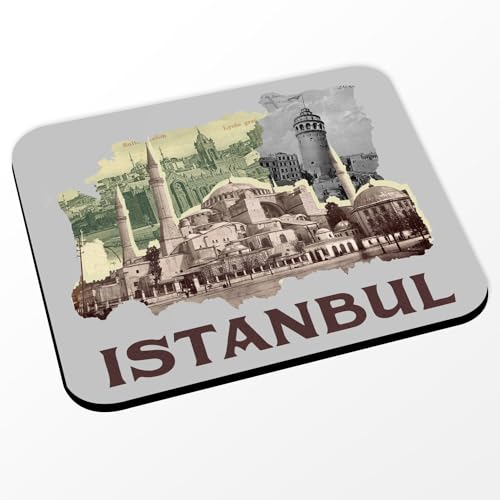 Fabulous Mauspad Istanbul Vintage Reise Kultur Türkei Grau – (Maße 24 x 20 cm) von Fabulous