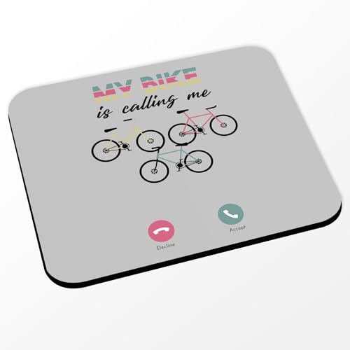 Fabulous Mauspad My Road Bike is Calling Me Cycling Sport, Grau, 24 x 20 cm von Fabulous