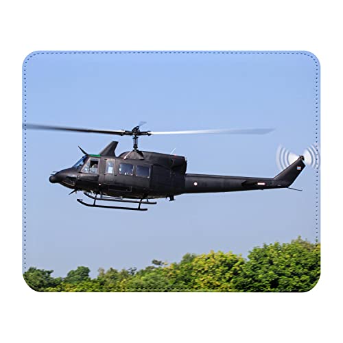 Fabulous Mauspad aus Kunstleder Helikopter Schwarz im Flug Sikorsky von Fabulous