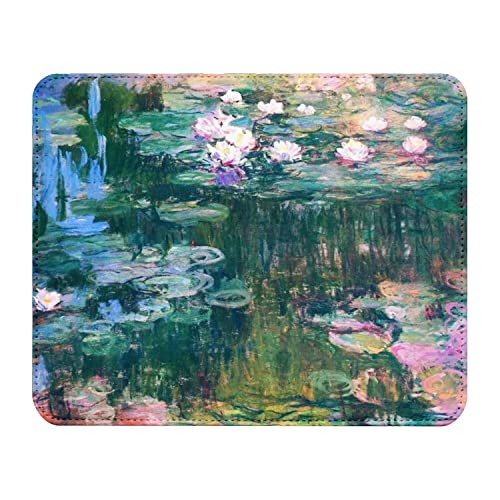 Fabulous Mauspad aus Kunstleder Monet Water Lilies Malerei Frankreich von Fabulous