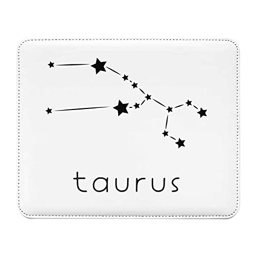 Fabulous Mauspad aus Kunstleder Taurus Zeichen Astrologie Stern Konstellation Minimalistisch von Fabulous