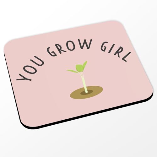 Fabulous Mousepad Pink – You Grow Girl Plants Pot Gardening Sprouting – (Maße 24 x 20 cm) von Fabulous
