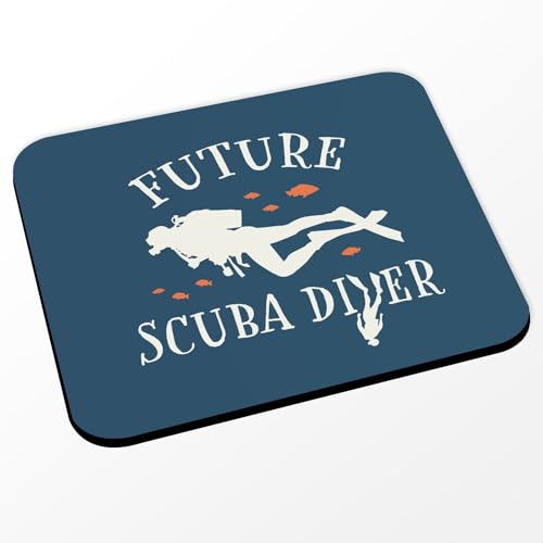 Mauspad, Motiv: Future Scuba Diver Sport Diving, Blau, Größe 24 x 20 cm von Fabulous