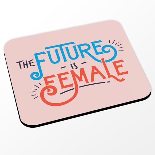 Mauspad, Motiv: The Future is Female Stolz, Feminismus, Rosa (Maße 24 x 20 cm) von Fabulous