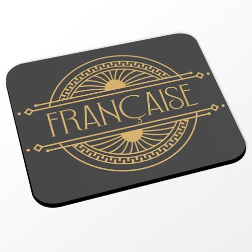 Mauspad, französisch, Art Déco Chic, Luxus, Vintage, Frankreich – (Maße 24 x 20 cm), Schwarz von Fabulous