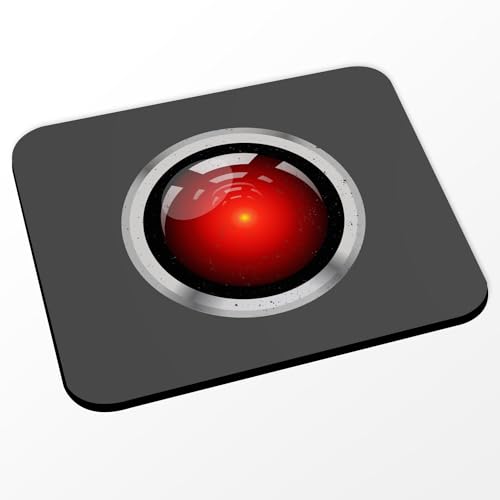 Mauspad Hal 9000 Geek Espace Science Fiction Film – (Maße 24 x 20 cm), Schwarz von Fabulous