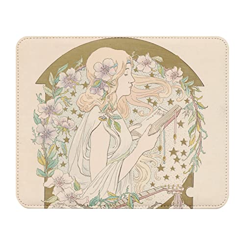 Mauspad aus Kunstleder Jugendstil Gypsy Decorative Design Print Mauspad aus Kunstleder Jugendstil Gypsy Decorative Design Print von Fabulous