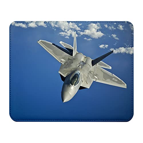 Mauspad aus Kunstleder Kämpfer Militär Jet Combat US Army von Fabulous